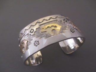 Silver & Gold BEAR Bracelet by Native American Indian jewelry artist, Fortune Huntinghorse $795-