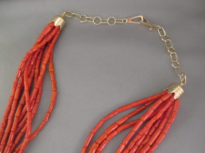 Michael Perry Coral & Gold Necklace