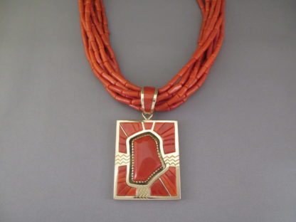 Michael Perry Coral & Gold Necklace