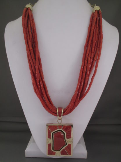 Michael Perry Coral & Gold Necklace