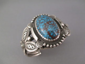 Turquoise Jewelry - Egyptian Turquoise Cuff Bracelet by Navajo jeweler, Terry Martinez $2,250-