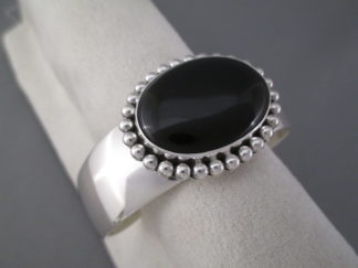 Native American Jewelry - Black Onyx Cuff Bracelet by Navajo jeweler, Artie Yellowhorse $395-