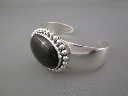 Black Onyx & Sterling Silver Cuff Bracelet by Artie Yellowhorse