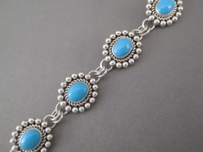 Link Bracelet with Sleeping Beauty Turquoise – Artie Yellowhorse