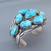 Kingman Turquoise Cuff Bracelet by Aaron Toadlena