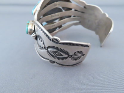 Kingman Turquoise Cuff Bracelet by Aaron Toadlena