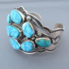 Kingman Turquoise Cuff Bracelet by Aaron Toadlena