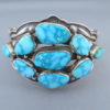 Kingman Turquoise Cuff Bracelet by Aaron Toadlena