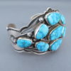 Kingman Turquoise Cuff Bracelet by Aaron Toadlena