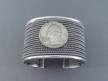 Wide Sterling Silver Cuff Bracelet by Artie Yellowhorse
