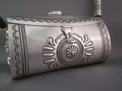 Sterling Silver Purse with Turquoise by Leonard Gene