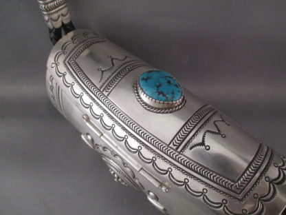 Sterling Silver Purse with Turquoise by Leonard Gene