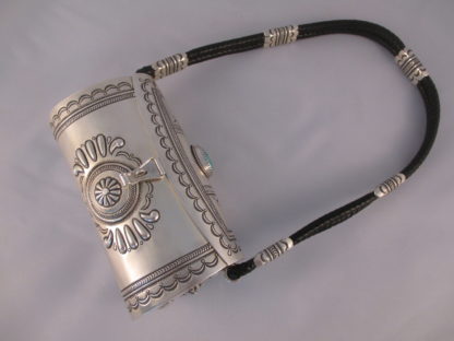 Sterling Silver Purse with Turquoise by Leonard Gene