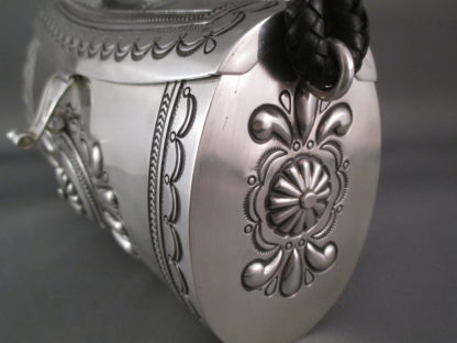 Sterling Silver Purse with Turquoise by Leonard Gene