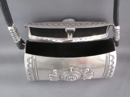 Sterling Silver Purse with Turquoise by Leonard Gene