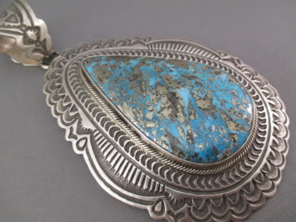 Large Turquoise Pendant by Arnold Blackgoat