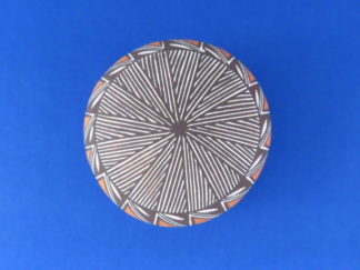 Small Geometric Painted Seed Pot by Acoma Pueblo Indian pottery artist, Amanda Lucario FOR SALE $160-