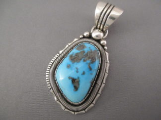 Turquoise Jewelry - Morenci Turquoise Pendant by Will Vandever - Native American Jewelry FOR SALE $695-