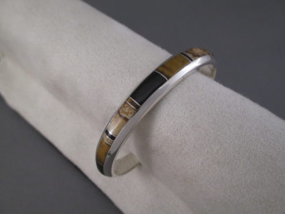 Multi-Stone Inlay Cuff Bracelet