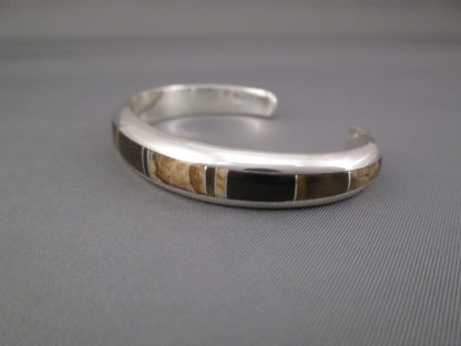 Multi-Stone Inlay Cuff Bracelet