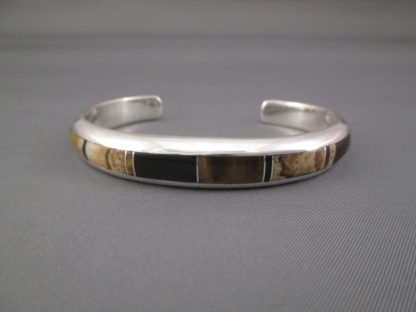 Multi-Stone Inlay Cuff Bracelet