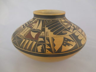 Exceptional Painted Pottery Bowl by Hopi Indian pottery artist, Karen Abeita FOR SALE $1,600-