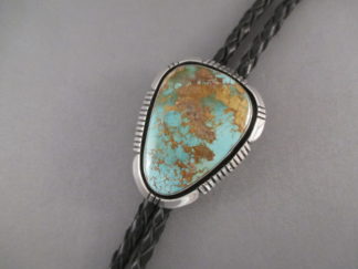 Native American Bolo Tie - Royston Turquoise Bolo Tie by Navajo jeweler, Will Denetdale $445-