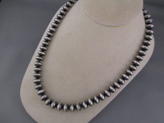 Navajo Pearls - 20'' Oxidized Bead Necklace FOR SALE $495-
