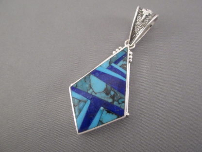 Turquoise & Lapis Inlay Pendant