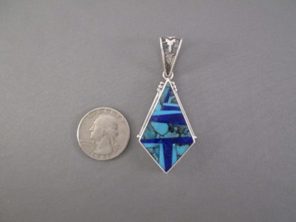 Turquoise & Lapis Inlay Pendant