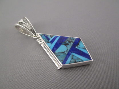 Turquoise & Lapis Inlay Pendant