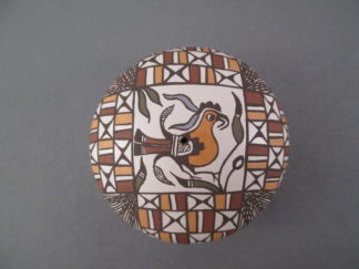 Miniature Pottery - TINY Acoma Seed Pot with 'Bird' Design by Diane Lewis-Garcia FOR SALE $140-