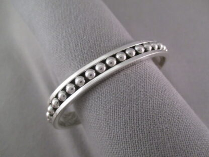 Single Row Sterling Silver Cuff Bracelet by Artie Yellowhorse