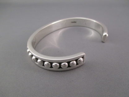 Single Row Sterling Silver Cuff Bracelet by Artie Yellowhorse