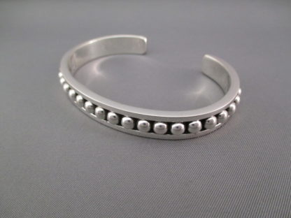 Single Row Sterling Silver Cuff Bracelet by Artie Yellowhorse