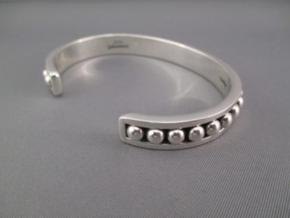 Single Row Sterling Silver Cuff Bracelet by Artie Yellowhorse