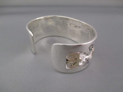 Fortune Huntinghorse 14kt Gold Overlay Cuff Bracelet featuring BISON