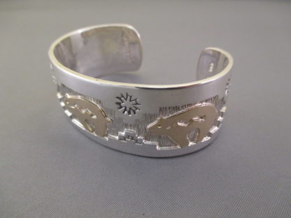 14kt Gold & Sterling Silver ‘Bear’ Cuff Bracelet