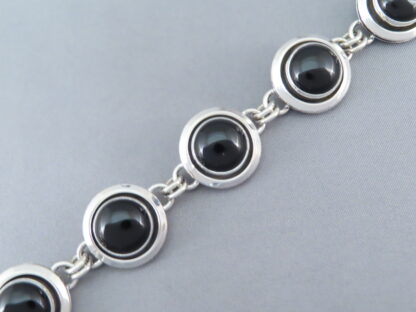 Link Bracelet with Black Onyx by Artie Yellowhorse
