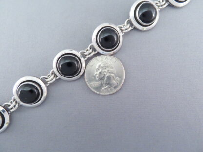 Link Bracelet with Black Onyx by Artie Yellowhorse