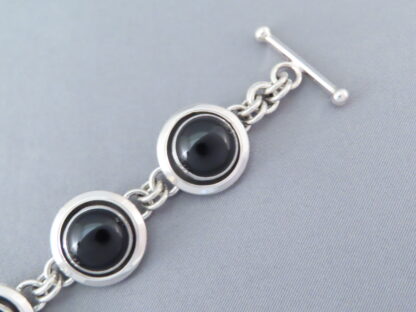 Link Bracelet with Black Onyx by Artie Yellowhorse