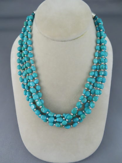Kingman Turquoise Necklace by Desiree Yellowhorse