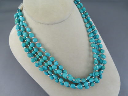 Kingman Turquoise Necklace by Desiree Yellowhorse