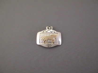 Gold & Silver ‘HORSE’ Pendant by Fortune Huntinghorse