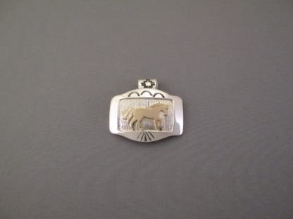 Gold & Silver ‘HORSE’ Pendant by Fortune Huntinghorse