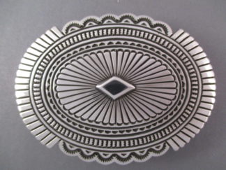 Native American Jewelry - Sterling Silver Belt Buckle by Navajo jeweler, Orville White $360-