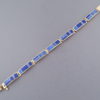 Gold & Lapis Inlay Link Bracelet (Wider)