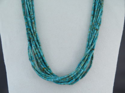 Kingman Turquoise Heishi Necklace