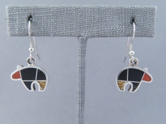 Buy Bear Earrings - Native American Jewelry - Multi-Stone Inlay Bear Earrings FOR SALE $165-