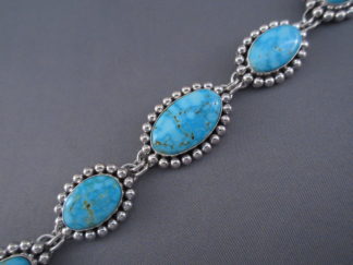 Artie Yellowhorse KingmanTurquoise Link Bracelet